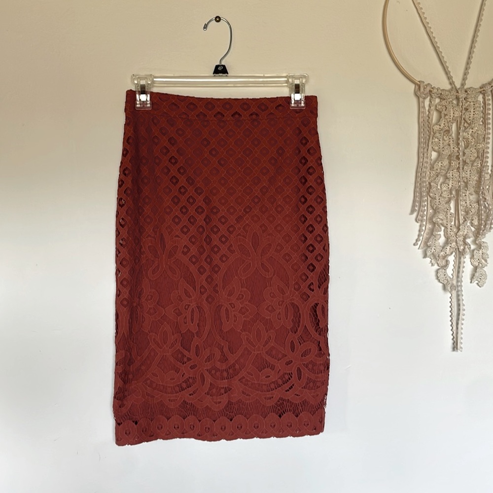 XS Rust pencil skirt